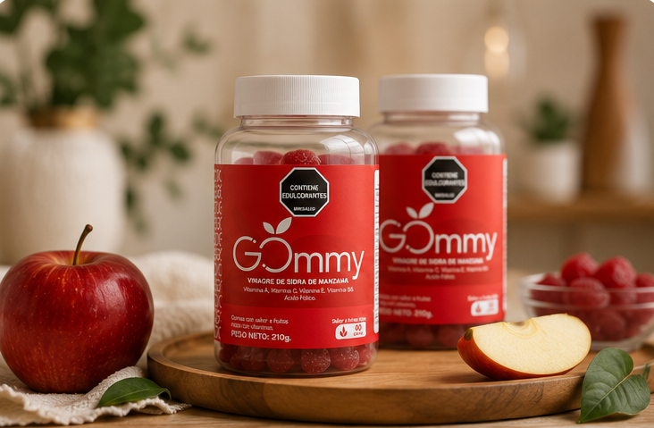 2 GOMAS VINAGRE DE MANZANA + ENVÍO GRATIS